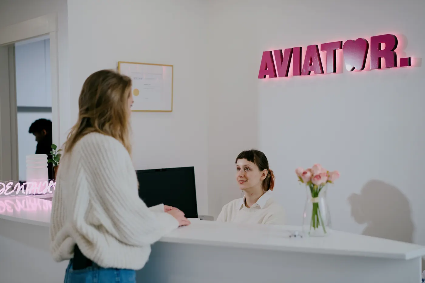 Welcoming Aviator Dental Hygiene reception space